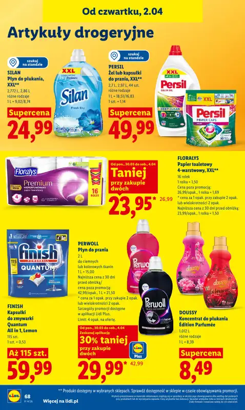 Lidl - gazetka promocyjna Oferta od czwartku od czwartku 02.04 do soboty 04.04 - strona 74