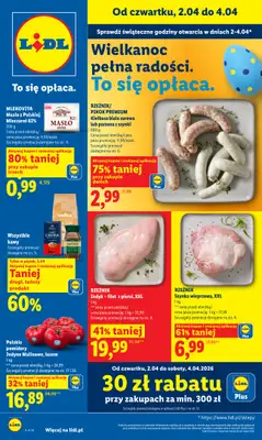 Lidl - gazetka promocyjna Oferta od czwartku od czwartku 02.04 do soboty 04.04