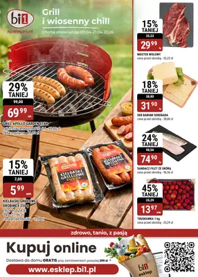 bi1 - gazetka promocyjna Gazetka Ełk | Grill i wiosenny chill od wtorku 07.04 do wtorku 21.04