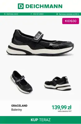 Deichmann - gazetka promocyjna -30% na nieprzecenione buty dziecięce od 119 zł w Deichmann PLUS od piątku 03.04 do niedzieli 12.04 - strona 4