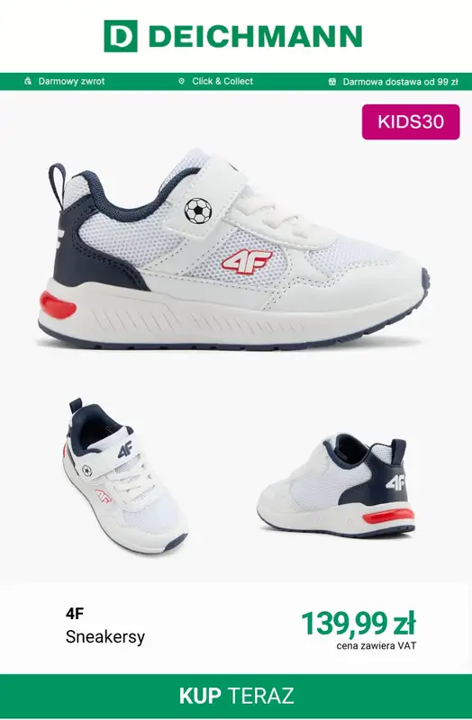 Deichmann - gazetka promocyjna -30% na nieprzecenione buty dziecięce od 119 zł w Deichmann PLUS od piątku 03.04 do niedzieli 12.04 - strona 3