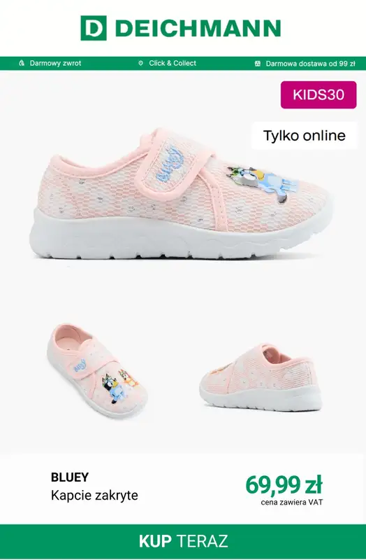 Deichmann - gazetka promocyjna -30% na nieprzecenione buty dziecięce od 119 zł w Deichmann PLUS od piątku 03.04 do niedzieli 12.04 - strona 6