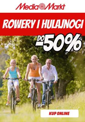 Media Markt - gazetka promocyjna Do -50% na wybrane rowery i hulajnogi od piątku 03.04 do poniedziałku 13.04