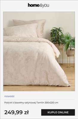 Pościel z bawełny satynowej Tamlin 200x220 cm