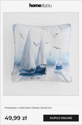 Poszewka z nadrukiem Boatsi 45x45 cm