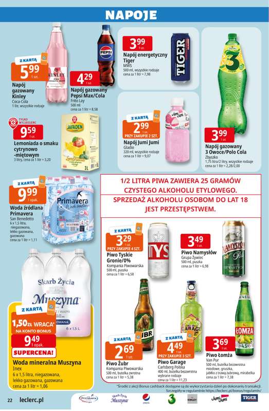 Leclerc - gazetka promocyjna Oferta E.Leclerc od środy 08.04 do soboty 18.04 - strona 22