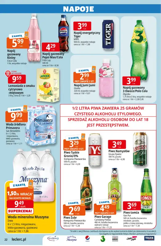 Leclerc - gazetka promocyjna Oferta E.Leclerc od środy 08.04 do soboty 18.04 - strona 22