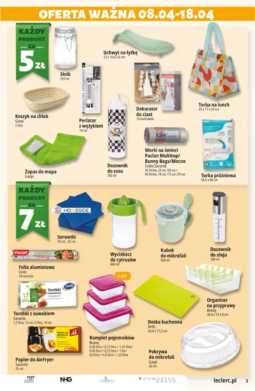 Leclerc - gazetka promocyjna Oferta E.Leclerc od środy 08.04 do soboty 18.04 - strona 3