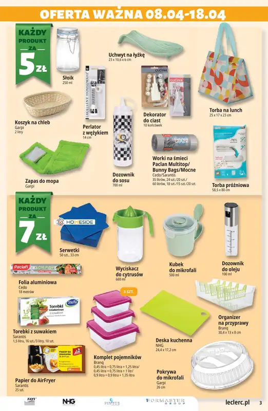 Leclerc - gazetka promocyjna Oferta E.Leclerc od środy 08.04 do soboty 18.04 - strona 3