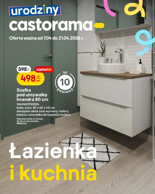 Castorama - gazetka promocyjna Łazienka i kuchnia od wtorku 07.04 do wtorku 21.04
