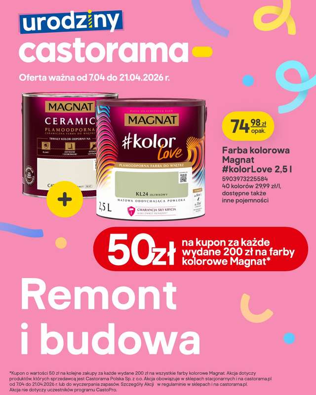 Castorama - gazetka promocyjna Remont i budowa od wtorku 07.04 do wtorku 21.04