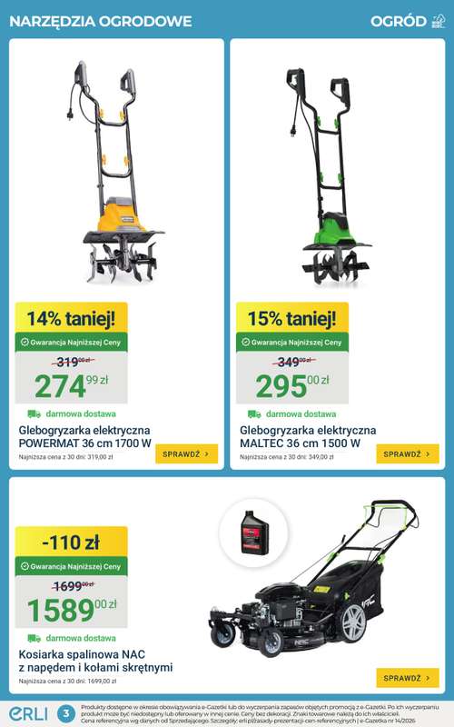 ERLI - gazetka promocyjna Hity do ogrodu i na balkon do – 54%! od poniedziałku 06.04 do niedzieli 12.04 - strona 3