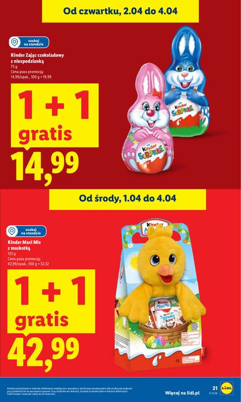 Lidl - gazetka promocyjna Oferta od czwartku od czwartku 02.04 do soboty 04.04 - strona 21