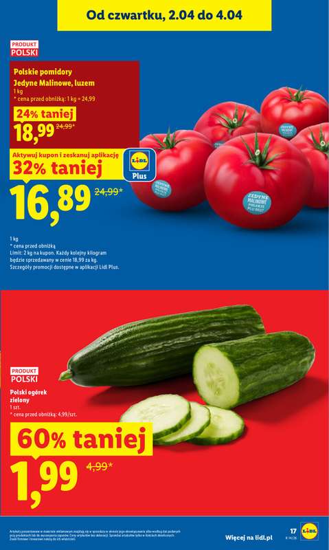 Lidl - gazetka promocyjna Oferta od czwartku od czwartku 02.04 do soboty 04.04 - strona 17