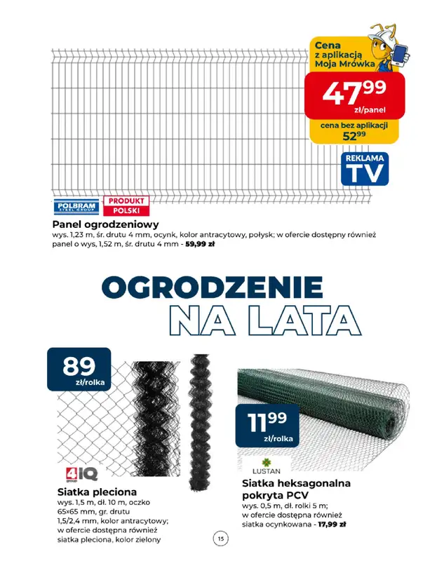 PSB Mrówka - gazetka promocyjna Gazetka od czwartku 09.04 do soboty 18.04 - strona 15