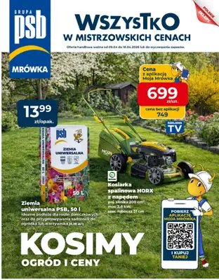 PSB Mrówka - gazetka promocyjna Gazetka od czwartku 09.04 do soboty 18.04