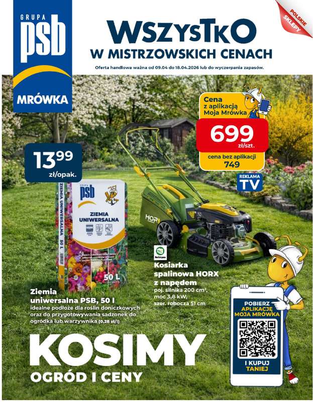 PSB Mrówka - gazetka promocyjna Gazetka od czwartku 09.04 do soboty 18.04