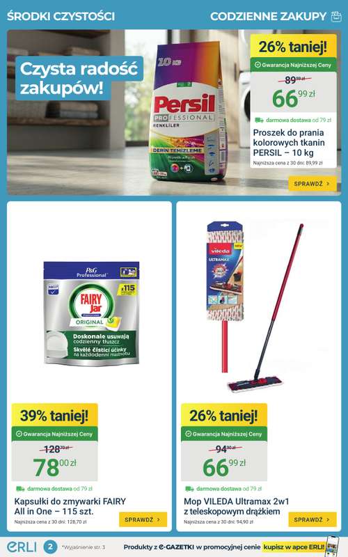 ERLI - gazetka promocyjna Codzienne zakupy taniej do – 80% na ERLI! od poniedziałku 06.04 do niedzieli 12.04 - strona 2
