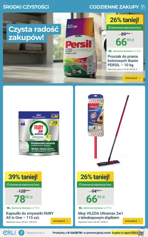 ERLI - gazetka promocyjna Codzienne zakupy taniej do – 80% na ERLI! od poniedziałku 06.04 do niedzieli 12.04 - strona 2
