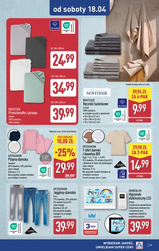 Aldi - gazetka promocyjna Aldi ma to coś! od środy 15.04 do soboty 18.04 - strona 15