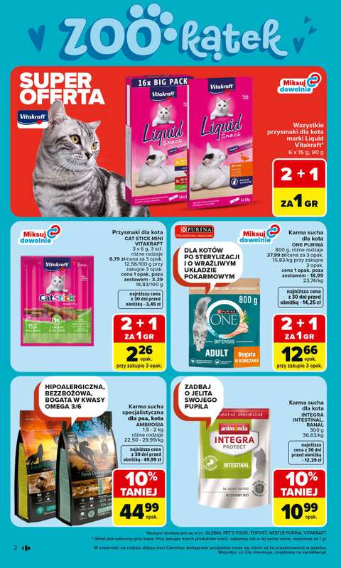 Carrefour - gazetka promocyjna Gazetka ZOO kątek od wtorku 07.04 do soboty 18.04 - strona 2