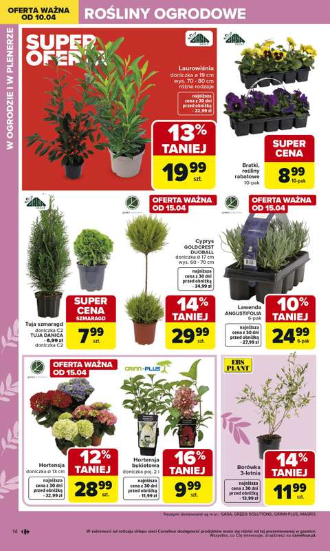 Carrefour - gazetka promocyjna Gazetka Ogród, gdzie kwitnie życie od wtorku 07.04 do soboty 02.05 - strona 14