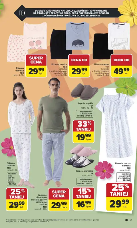 Carrefour - gazetka promocyjna Gazetka TEX na spotkanie z wiosną od wtorku 07.04 do soboty 18.04 - strona 21