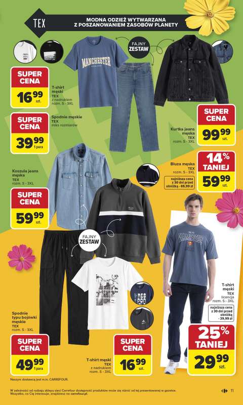 Carrefour - gazetka promocyjna Gazetka TEX na spotkanie z wiosną od wtorku 07.04 do soboty 18.04 - strona 11