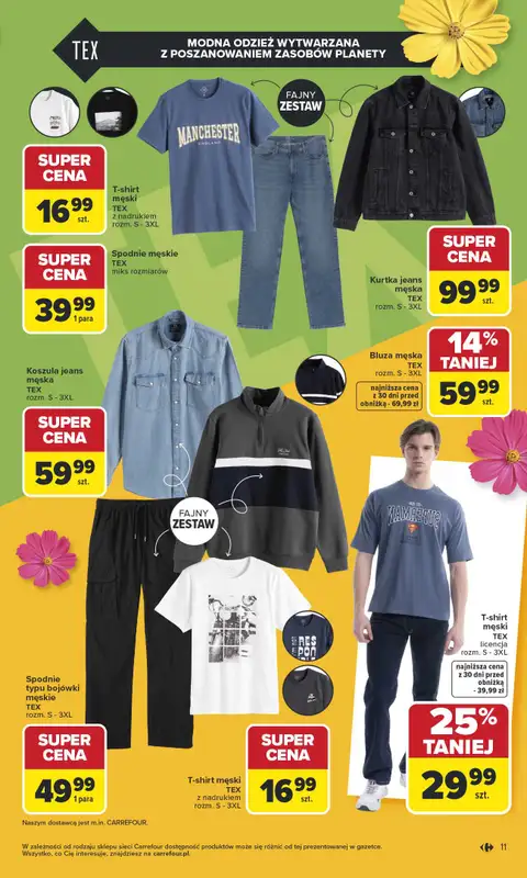 Carrefour - gazetka promocyjna Gazetka TEX na spotkanie z wiosną od wtorku 07.04 do soboty 18.04 - strona 11