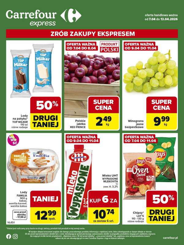 Carrefour Express - gazetka promocyjna Gazetka Express od wtorku 07.04 do poniedziałku 13.04