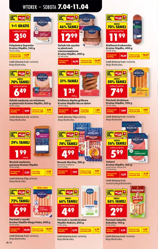 Biedronka - gazetka promocyjna Od wtorku, Z ladą tradycyjną od wtorku 07.04 do soboty 11.04 - strona 36