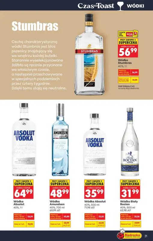 Biedronka - gazetka promocyjna Czas na Toast! od wtorku 07.04 do soboty 18.04 - strona 21