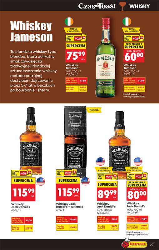 Biedronka - gazetka promocyjna Czas na Toast! od wtorku 07.04 do soboty 18.04 - strona 29