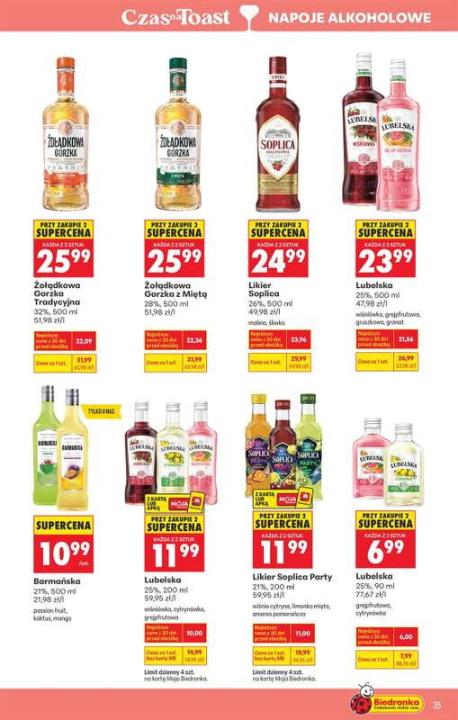 Biedronka - gazetka promocyjna Czas na Toast! od wtorku 07.04 do soboty 18.04 - strona 35