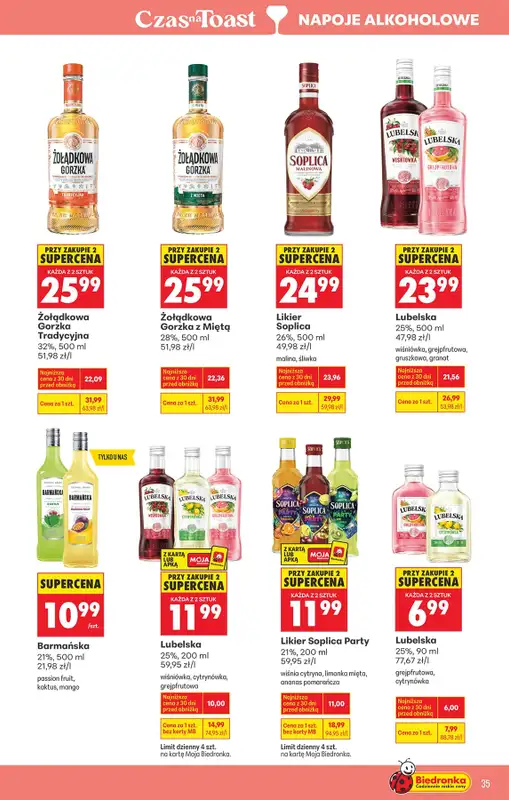 Biedronka - gazetka promocyjna Czas na Toast! od wtorku 07.04 do soboty 18.04 - strona 35
