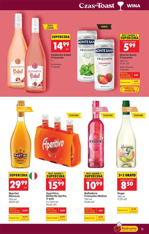 Biedronka - gazetka promocyjna Czas na Toast! od wtorku 07.04 do soboty 18.04 - strona 13