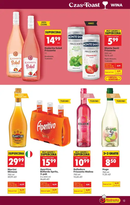 Biedronka - gazetka promocyjna Czas na Toast! od wtorku 07.04 do soboty 18.04 - strona 13