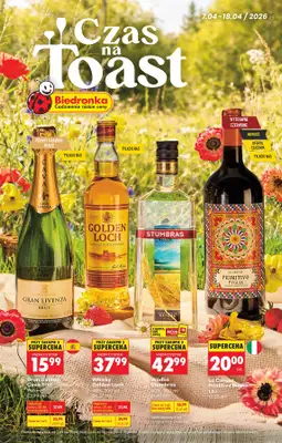 Biedronka - gazetka promocyjna Czas na Toast! od wtorku 07.04 do soboty 18.04