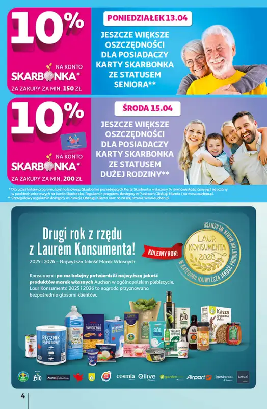 Auchan - gazetka promocyjna Gazetka 30 Lat Hipermarket Auchan od czwartku 09.04 do środy 15.04 - strona 4