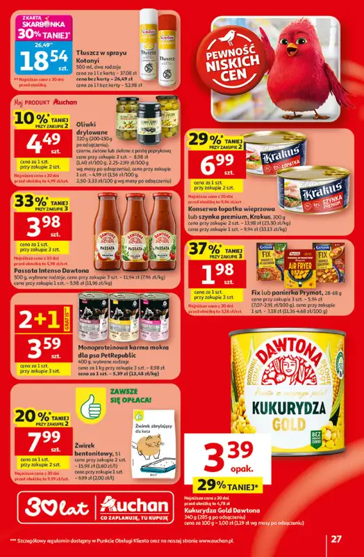 Auchan - gazetka promocyjna Gazetka 30 Lat Hipermarket Auchan od czwartku 09.04 do środy 15.04 - strona 27