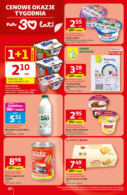 Auchan - gazetka promocyjna Gazetka 30 Lat Hipermarket Auchan od czwartku 09.04 do środy 15.04 - strona 20