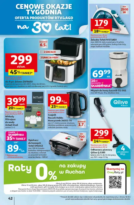 Auchan - gazetka promocyjna Gazetka 30 Lat Hipermarket Auchan od czwartku 09.04 do środy 15.04 - strona 42