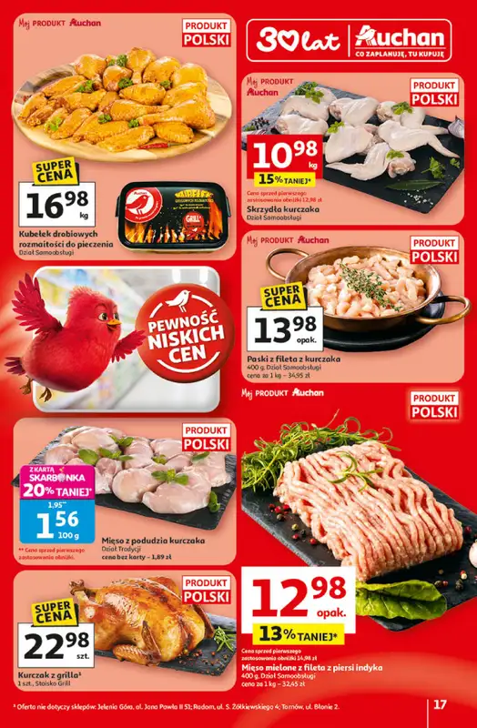 Auchan - gazetka promocyjna Gazetka 30 Lat Hipermarket Auchan od czwartku 09.04 do środy 15.04 - strona 17