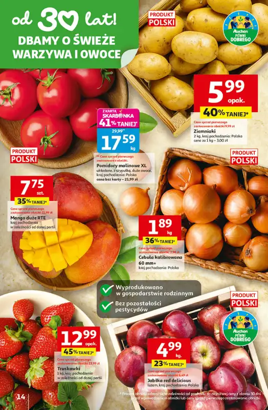 Auchan - gazetka promocyjna Gazetka 30 Lat Hipermarket Auchan od czwartku 09.04 do środy 15.04 - strona 14
