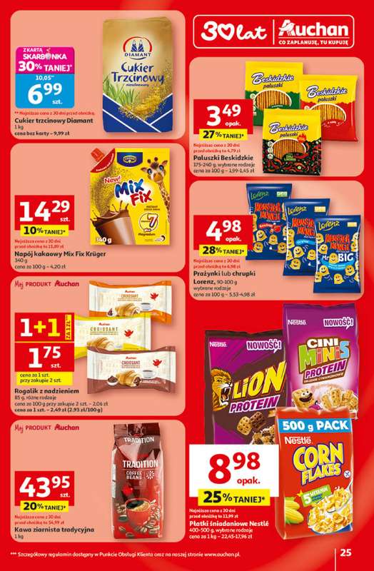Auchan - gazetka promocyjna Gazetka 30 Lat Hipermarket Auchan od czwartku 09.04 do środy 15.04 - strona 25