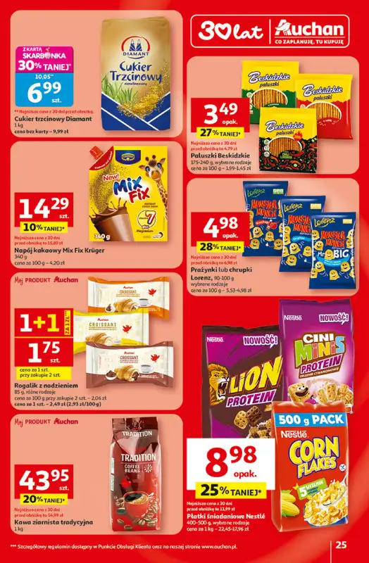 Auchan - gazetka promocyjna Gazetka 30 Lat Hipermarket Auchan od czwartku 09.04 do środy 15.04 - strona 25