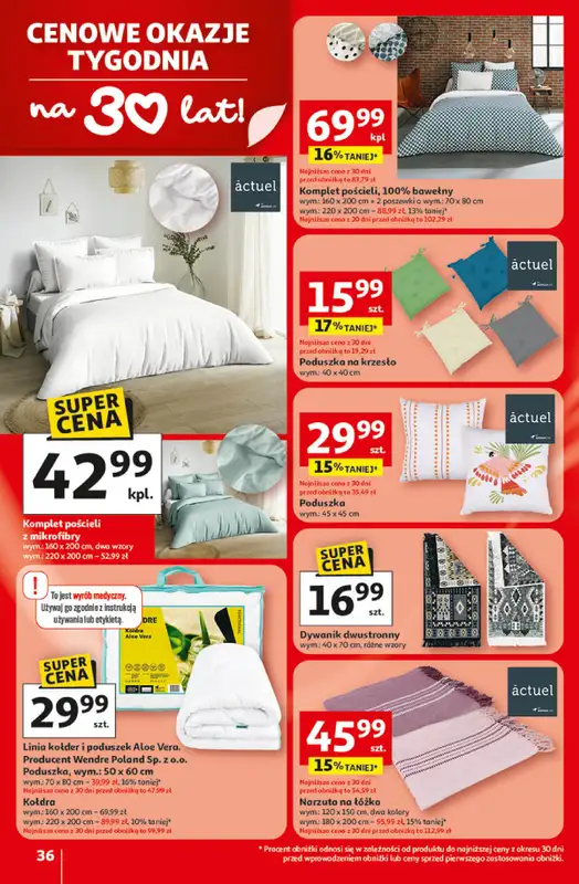 Auchan - gazetka promocyjna Gazetka 30 Lat Hipermarket Auchan od czwartku 09.04 do środy 15.04 - strona 36