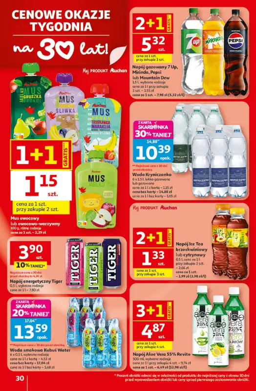 Auchan - gazetka promocyjna Gazetka 30 Lat Hipermarket Auchan od czwartku 09.04 do środy 15.04 - strona 30