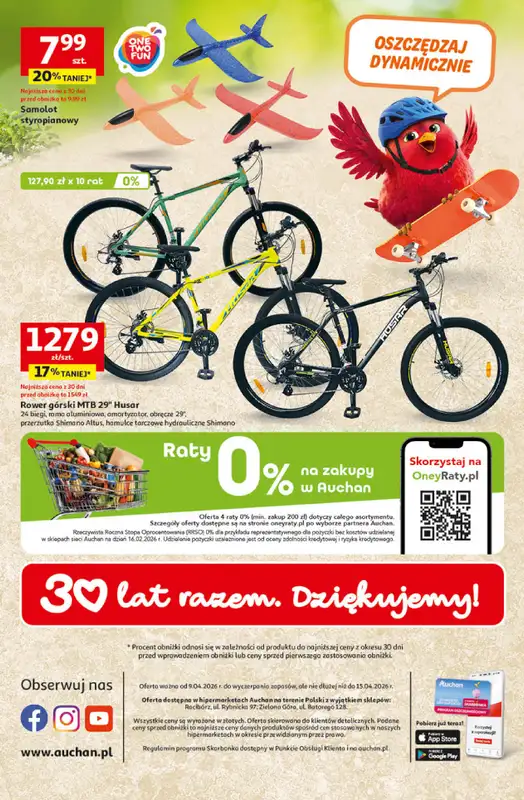 Auchan - gazetka promocyjna Gazetka 30 Lat Hipermarket Auchan od czwartku 09.04 do środy 15.04 - strona 45
