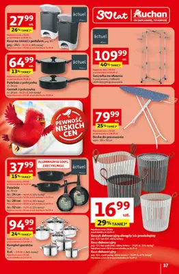 Auchan - gazetka promocyjna Gazetka 30 Lat Hipermarket Auchan od czwartku 09.04 do środy 15.04 - strona 37